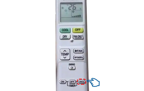 Hủy chế độ hẹn giờ trên máy lạnh Daikin thế hệ mới